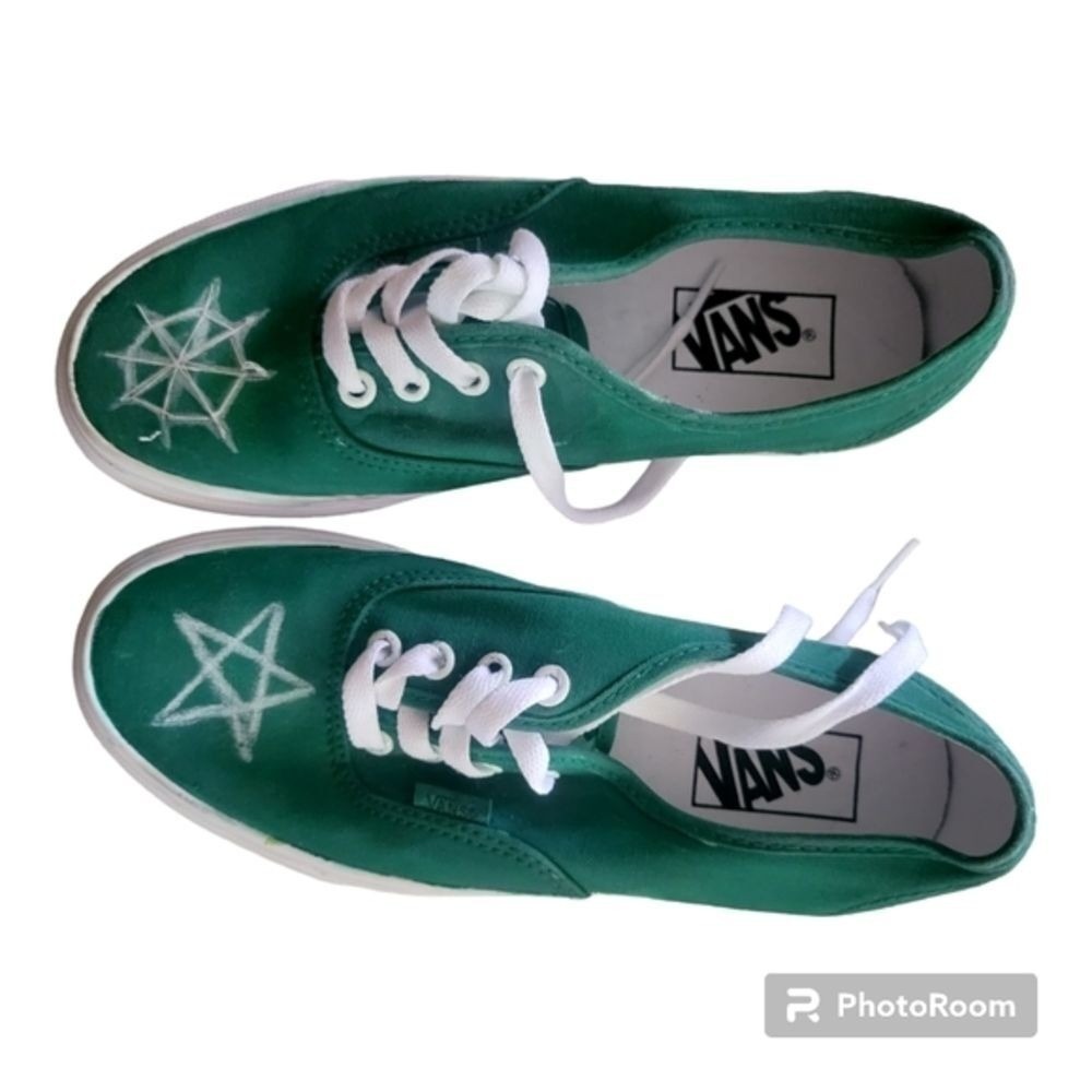 VANS Emerald‎ Green Vans Custom Old School Shoes! 6M 7.5 W NEW